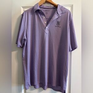 Johnnie O Mens Purple Striped Polo XL, TPC